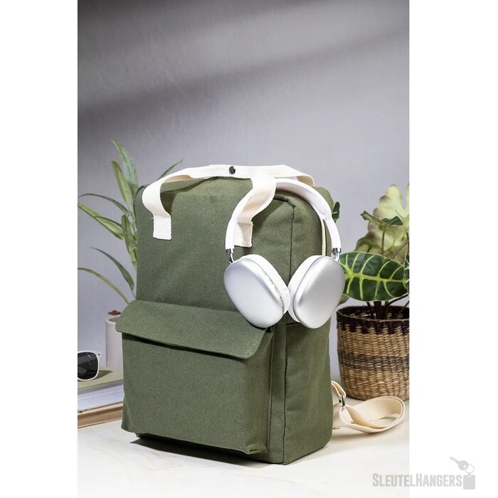 Rekan Back Gerecyclede Canvas Rugzak Groen