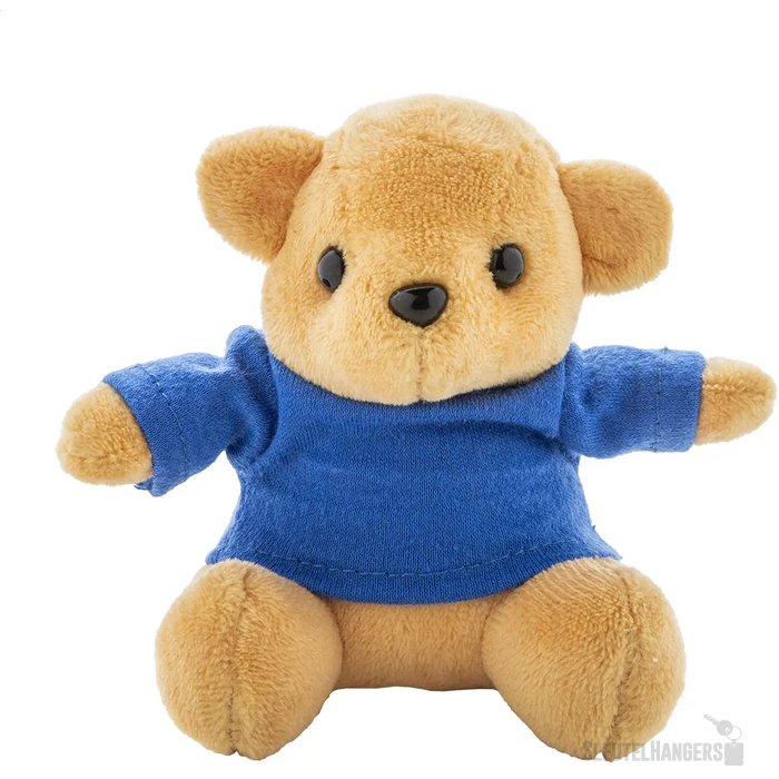 Teddyfob Pluche Teddybeer Sleutelhanger Blauw