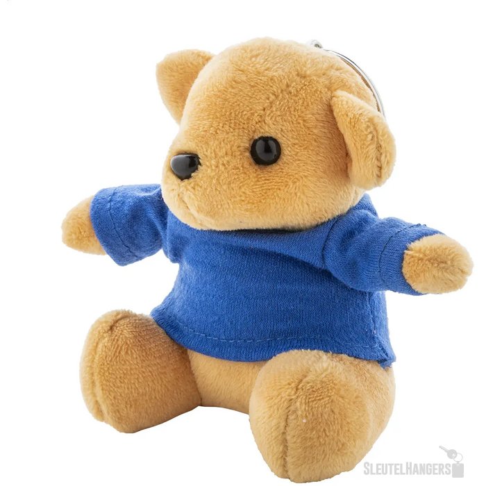 Teddyfob Pluche Teddybeer Sleutelhanger Blauw