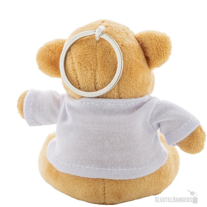 Teddyfob Pluche Teddybeer Sleutelhanger Wit