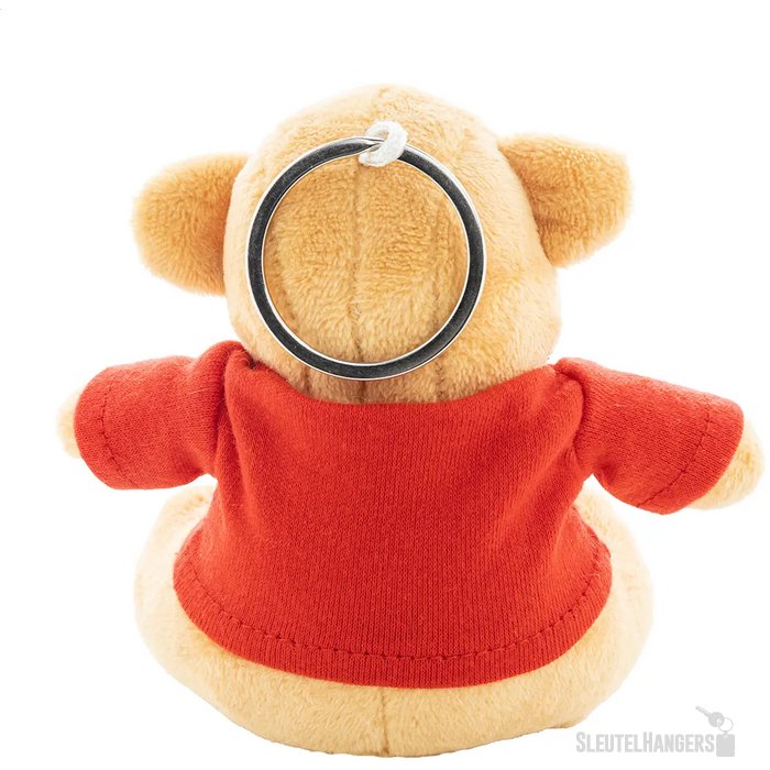 Teddyfob Pluche Teddybeer Sleutelhanger Rood