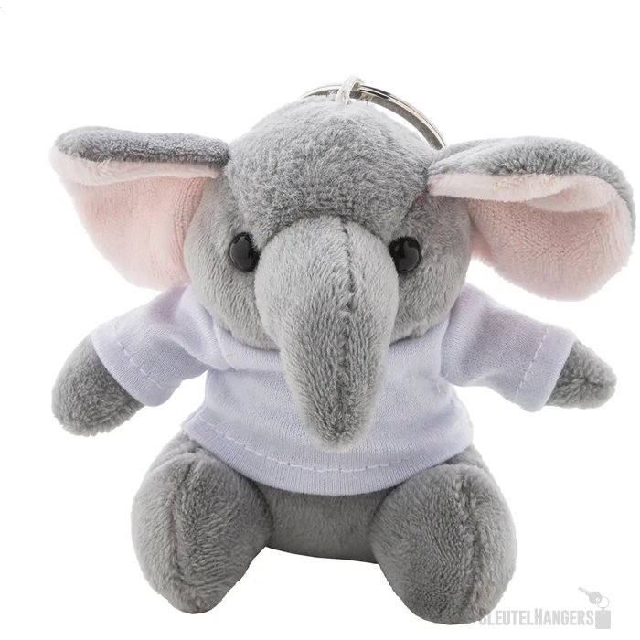 Trumpfob Pluche Olifant Sleutelhanger Grijs