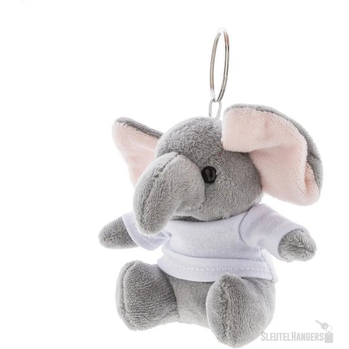 Trumpfob Pluche Olifant Sleutelhanger Grijs