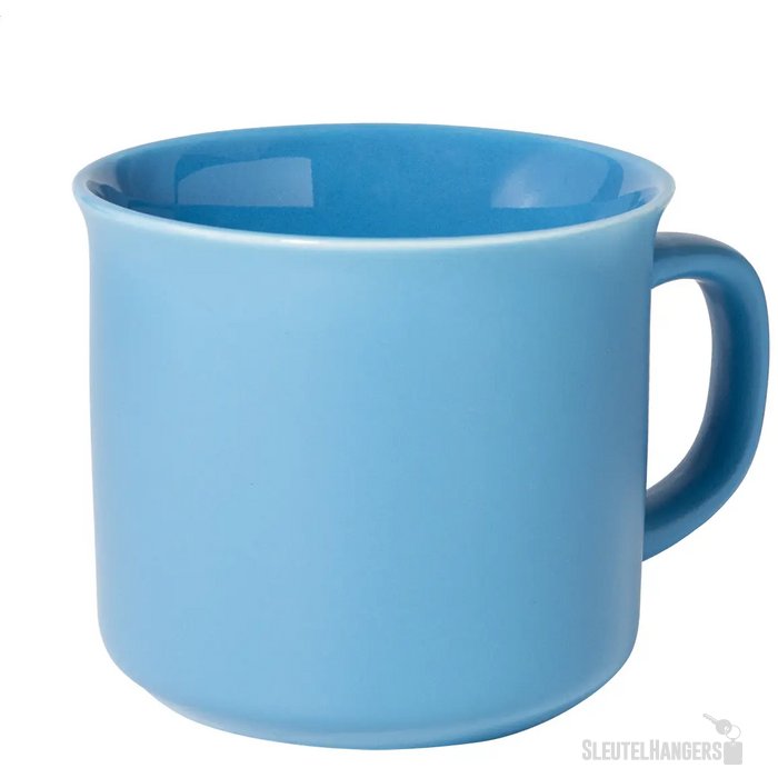 Woodstock Flat Matte Vintage Mok Licht Blauw