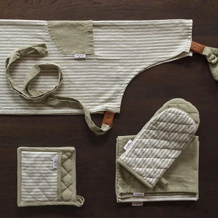 Lord Nelson Victory Short met strepen lichtgroen / wit