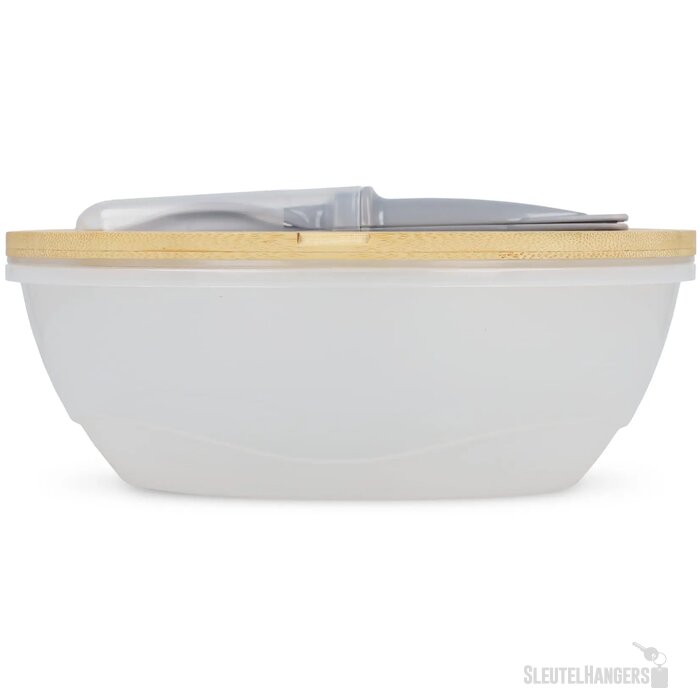Lunchbox R-PP &amp; bamboe met bestek - 1L grijs