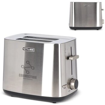 MS-115|Muse Toaster Roestvrij Staal zilver