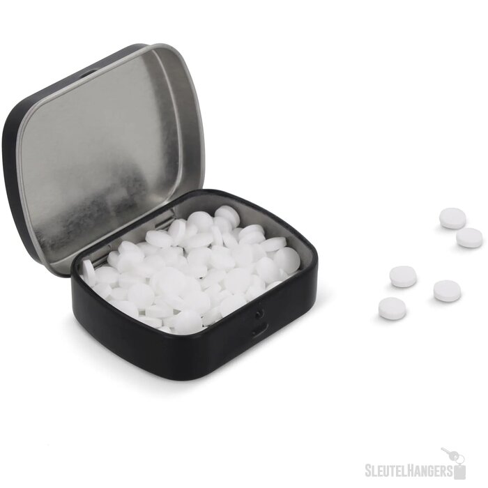 Mini pepermuntdoosje zwart