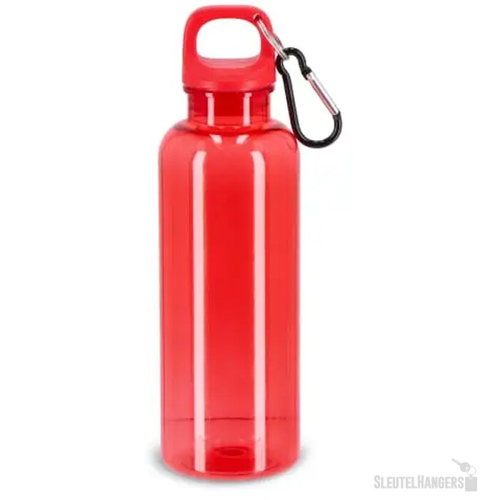 Noa waterfles R-PET 500 ml Transparant transparant / rood