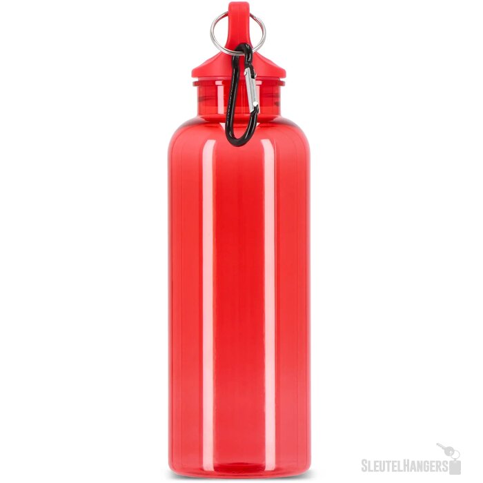 Noa waterfles R-PET 500 ml Transparant transparant / rood