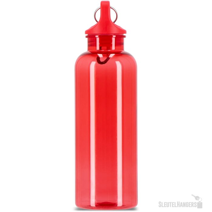Noa waterfles R-PET 500 ml Transparant transparant / rood
