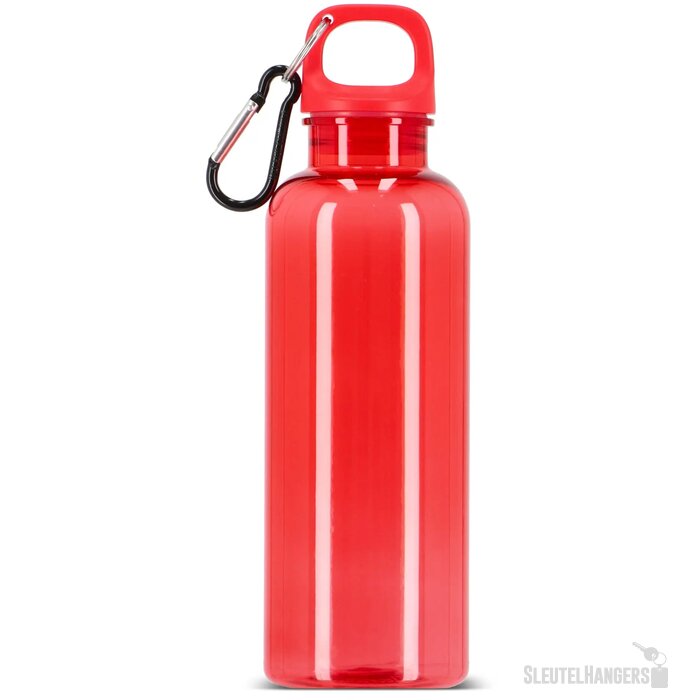 Noa waterfles R-PET 500 ml Transparant transparant / rood