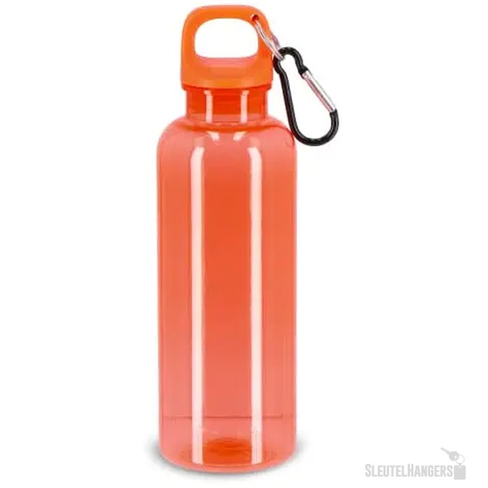 Noa waterfles R-PET 500 ml Transparant transparant / oranje