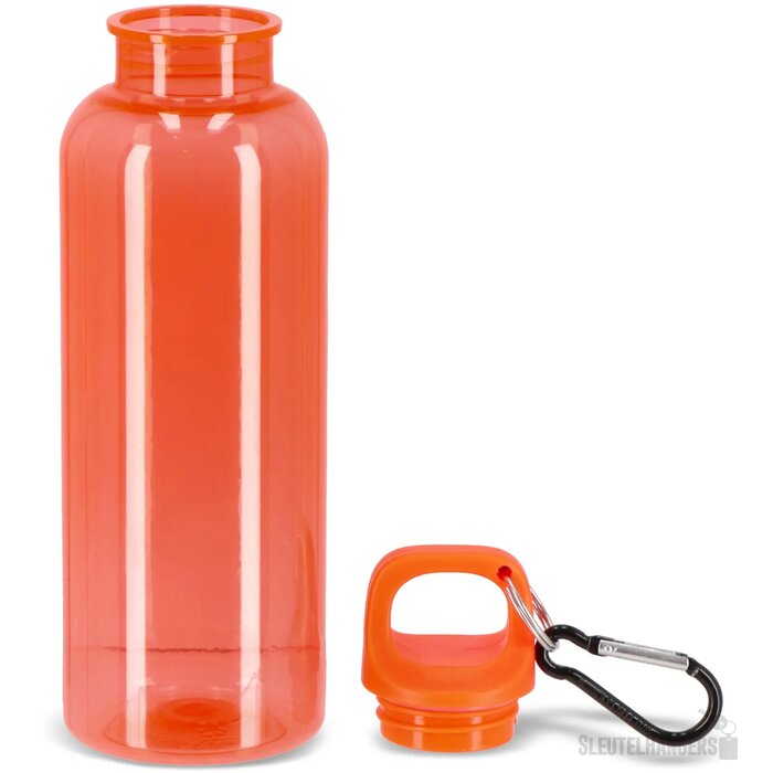 Noa waterfles R-PET 500 ml Transparant transparant / oranje