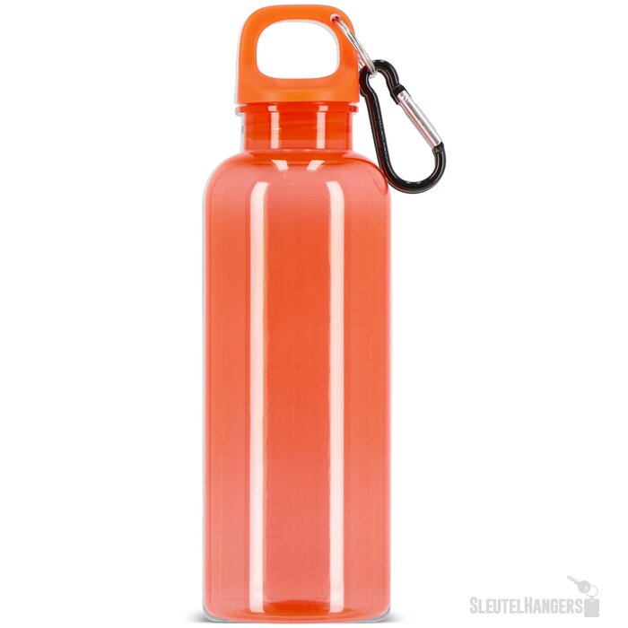 Noa waterfles R-PET 500 ml Transparant transparant / oranje
