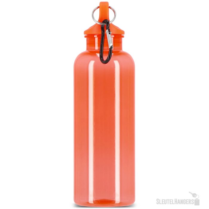 Noa waterfles R-PET 500 ml Transparant transparant / oranje