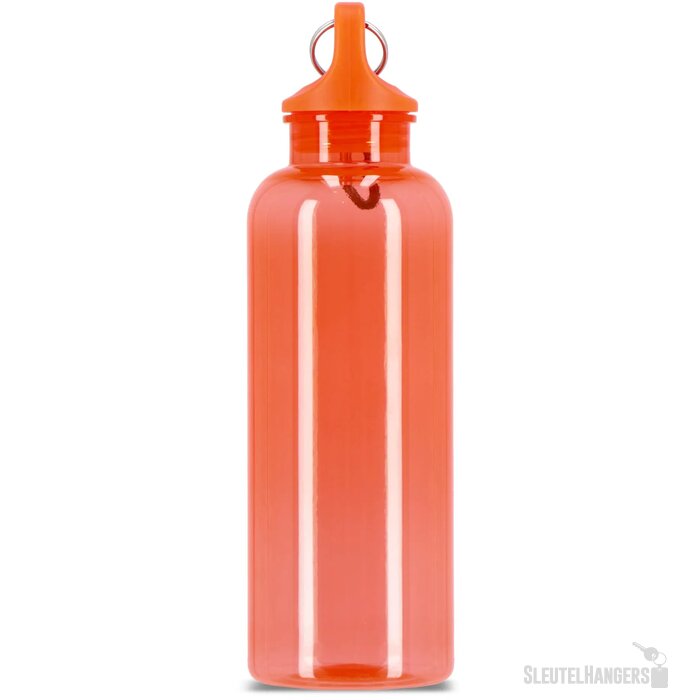 Noa waterfles R-PET 500 ml Transparant transparant / oranje