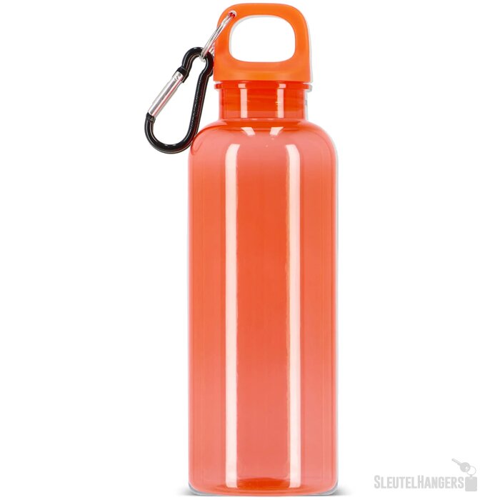 Noa waterfles R-PET 500 ml Transparant transparant / oranje