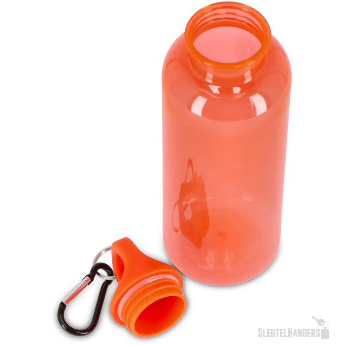 Noa waterfles R-PET 500 ml Transparant transparant / oranje