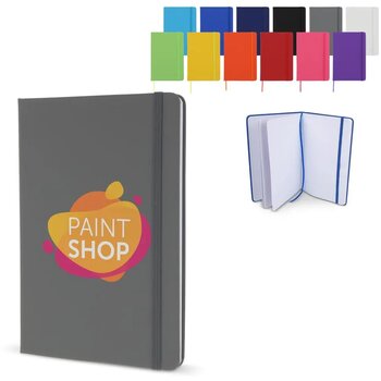 Notitieboek A5 PU met puntraster pagina's lichtblauw