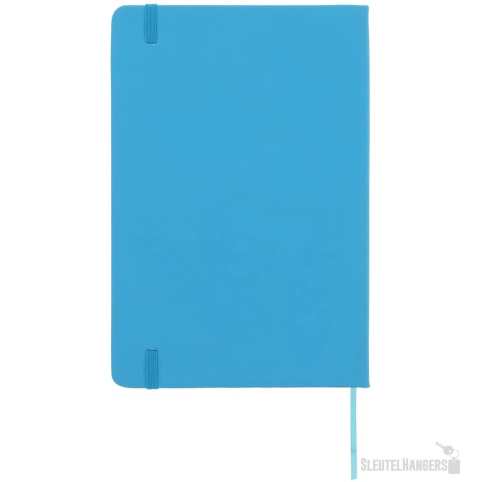 Notitieboek A5 PU met puntraster pagina's lichtblauw
