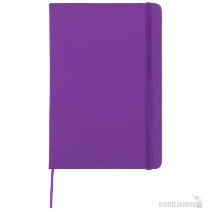 Notitieboek A5 PU met puntraster pagina's paars