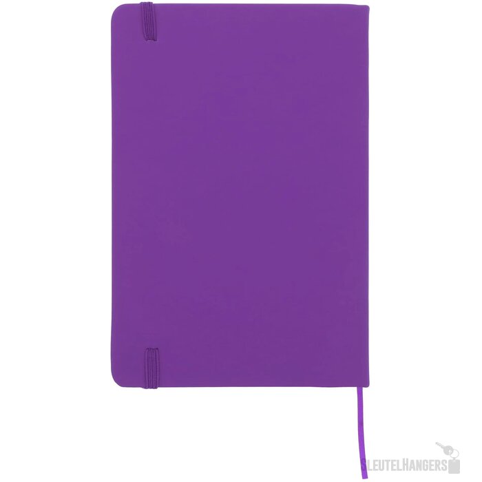 Notitieboek A5 PU met puntraster pagina's paars