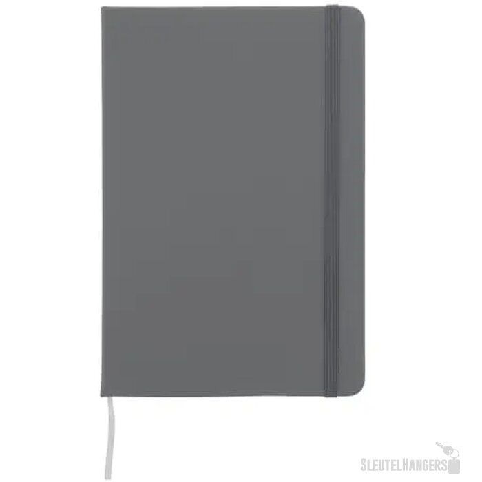 Notitieboek A5 PU met puntraster pagina's licht grijs