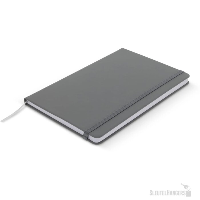 Notitieboek A5 PU met puntraster pagina's licht grijs