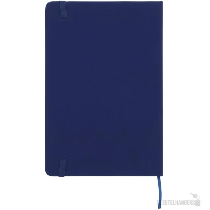 Notitieboek A5 PU met puntraster pagina's donkerblauw