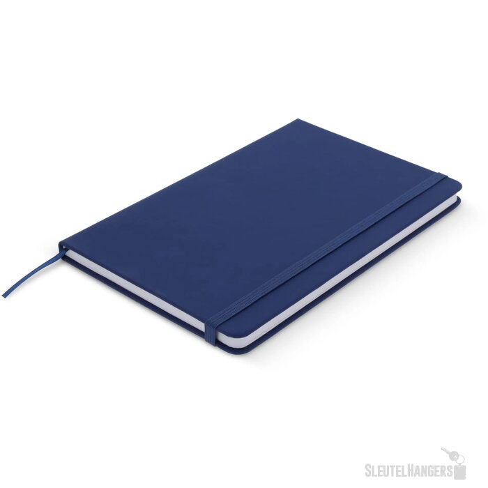 Notitieboek A5 PU met puntraster pagina's donkerblauw