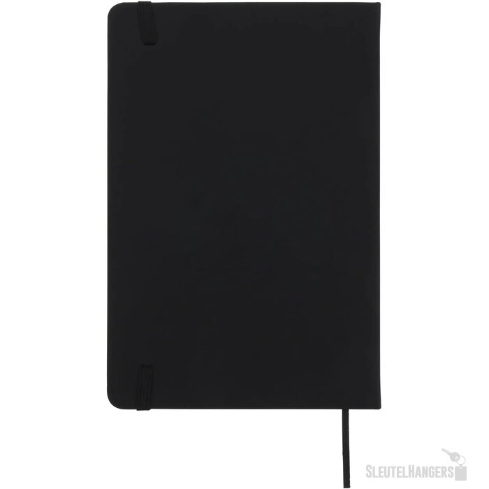 Notitieboek A5 PU met puntraster pagina's zwart