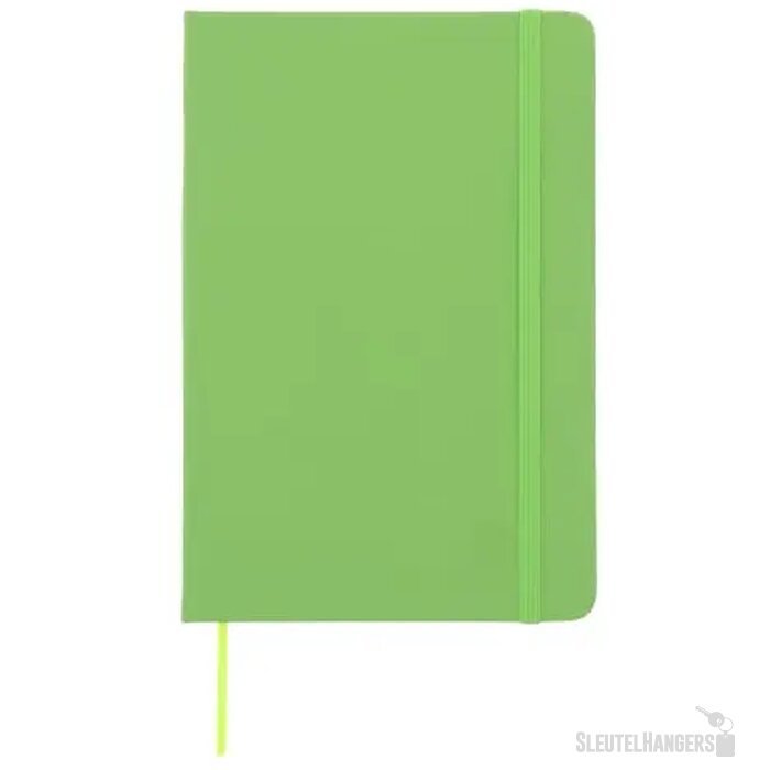 Notitieboek A5 PU met puntraster pagina's lichtgroen