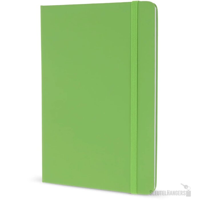 Notitieboek A5 PU met puntraster pagina's lichtgroen