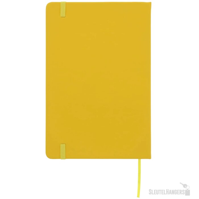 Notitieboek A5 PU met puntraster pagina's geel