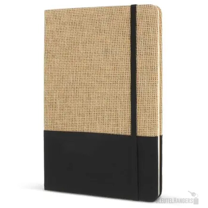 Notitieboek jute R-PET zwart