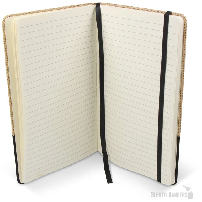 Notitieboek jute R-PET zwart