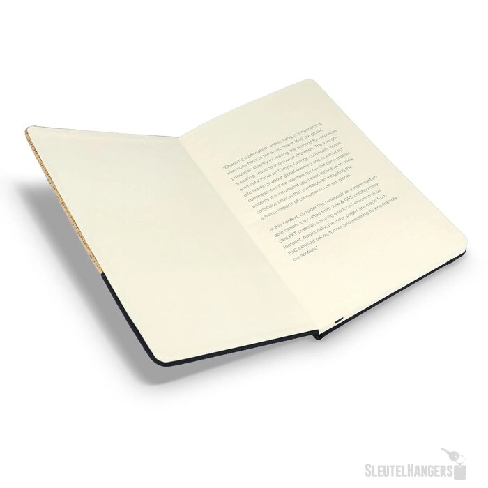 Notitieboek jute R-PET zwart