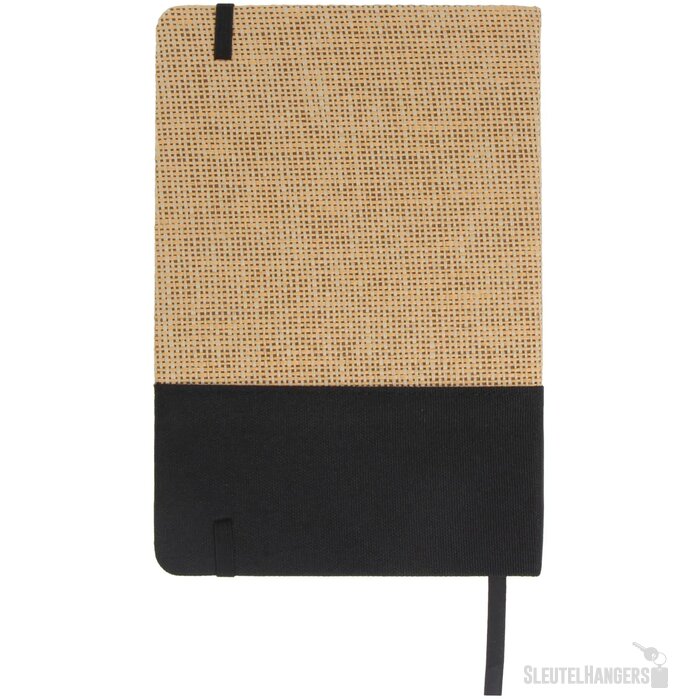 Notitieboek jute R-PET zwart