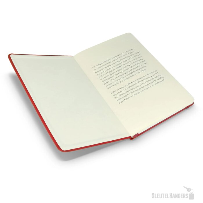 Notitieboek R-PET/PU A5 rood