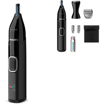 NT5650|Philips Neus-, oor-, wenkbrauwen detailtrimmer met 5 accessoires zwart