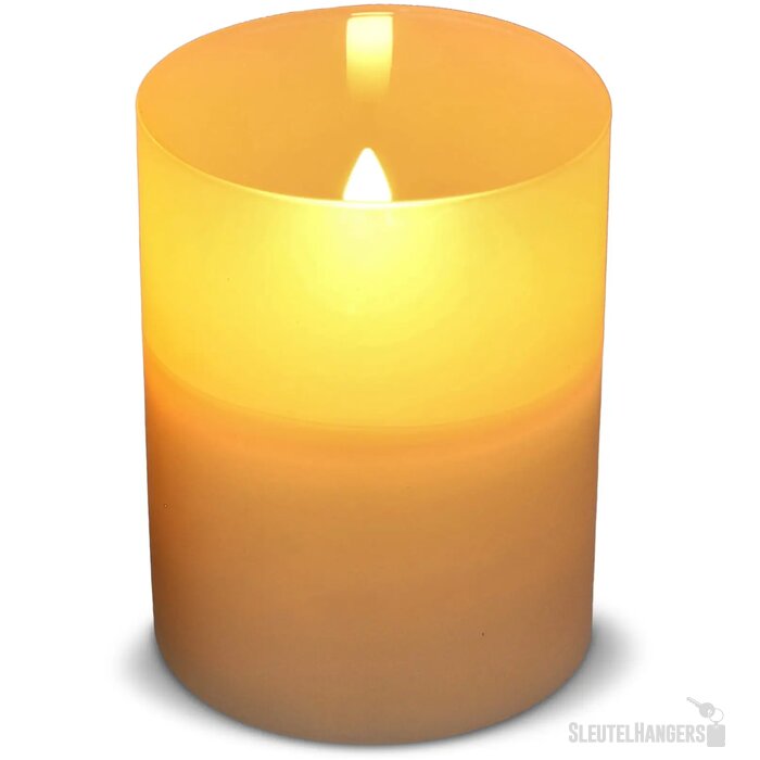 Nyelle oplaadbare LED Wax kaars in glas beige