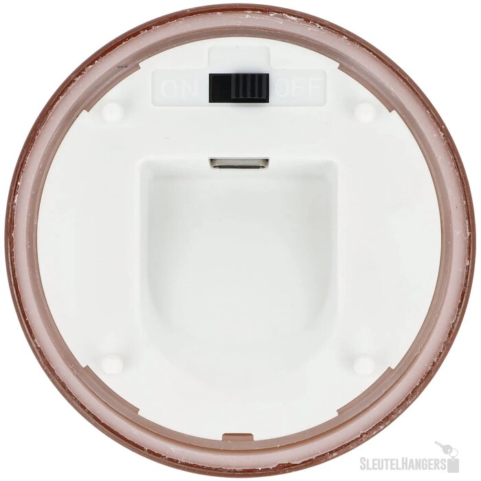 Nyelle oplaadbare LED Wax kaars in glas bruin