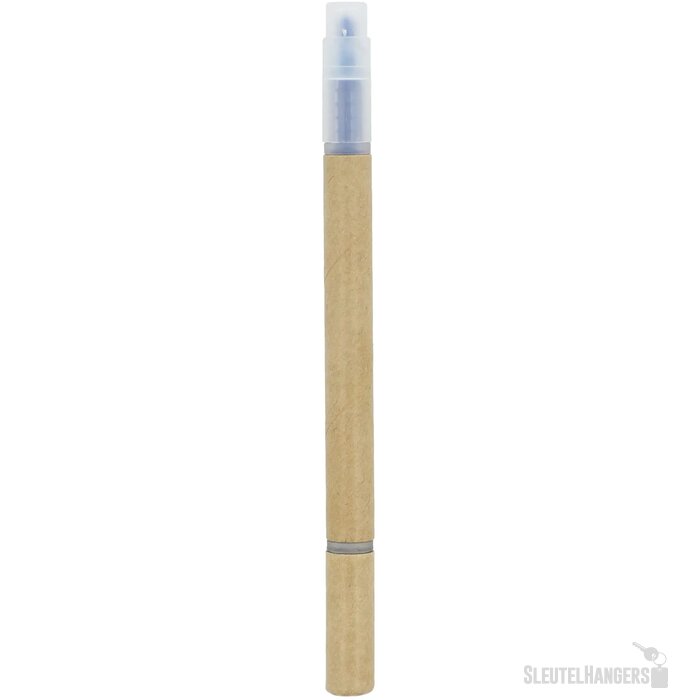 Papieren tekstmarker balpen blauw