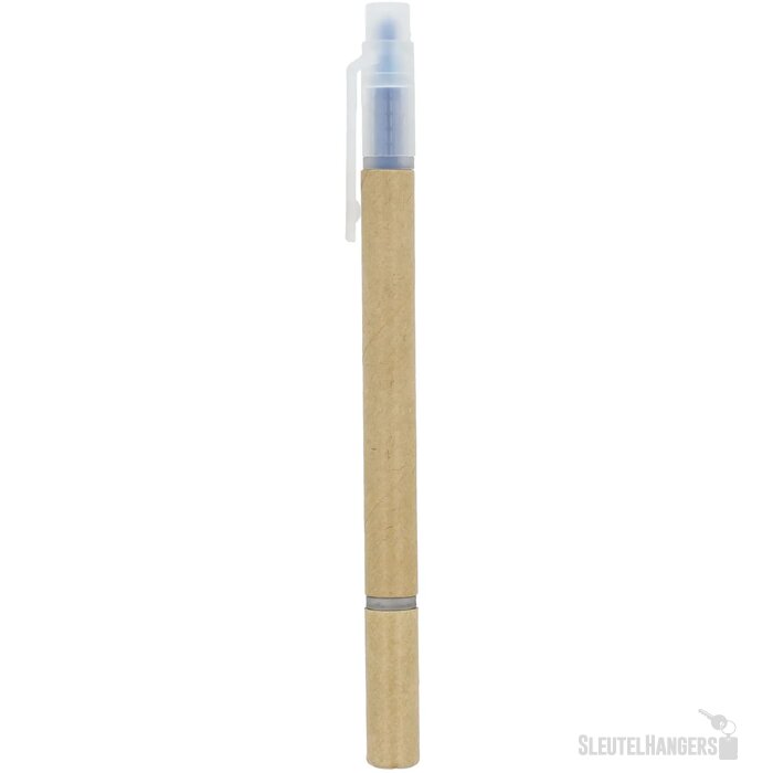 Papieren tekstmarker balpen blauw