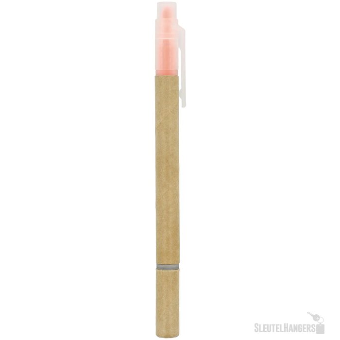 Papieren tekstmarker balpen oranje