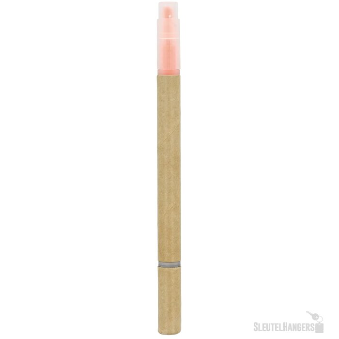 Papieren tekstmarker balpen oranje