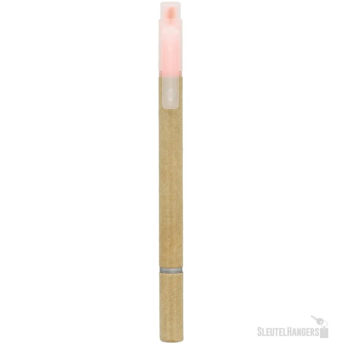 Papieren tekstmarker balpen oranje