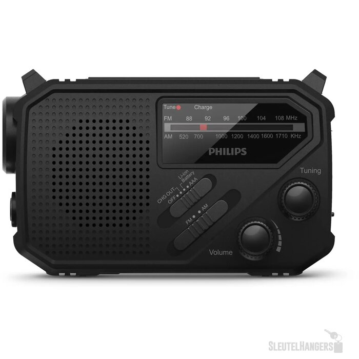 Philips TAR1609 Noodradio met Analoge FM/AM-tuner en Zaklamp zwart