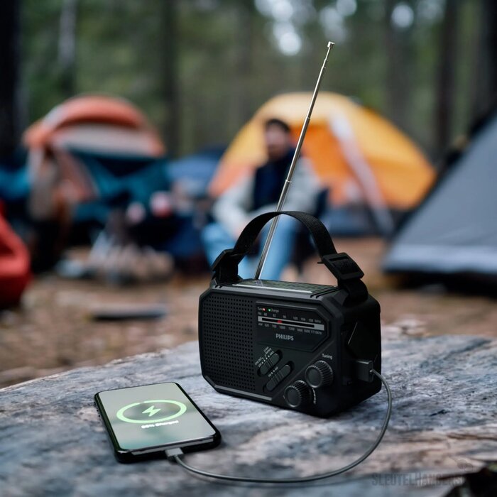 Philips TAR1609 Noodradio met Analoge FM/AM-tuner en Zaklamp zwart